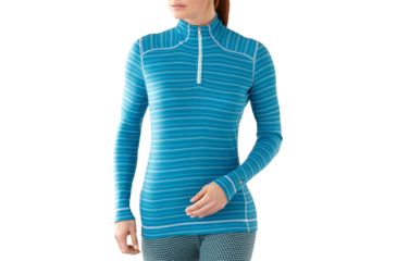 Image of Smartwool Midweight Zip T Long Sleeve - Women's-Large-Horizon Blue