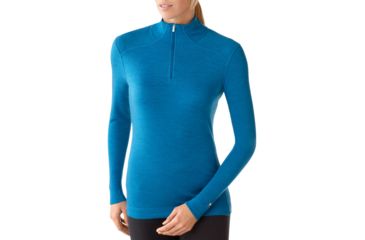 Image of Smartwool Midweight Zip T Long Sleeve - Women's-Large-Arctic Blue