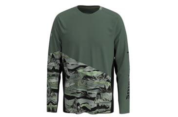 Image of Smartwool Mountain Bike Long Sleeve Jersey - Mens, Sage Marble Giants Print, Medium, SW016964L611-M