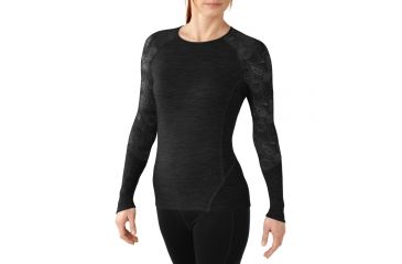Image of Smartwool NTS Light 195 Crew - Womens-Printed Black-Large