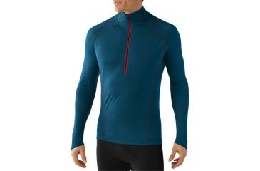Image of Smartwool NTS Light 195 Zip T - Men's-Deep Sea-X-Large