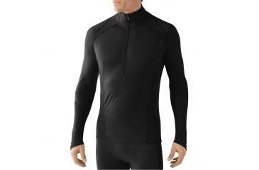Image of Smartwool NTS Light 195 Zip T - Mens-Black-Large
