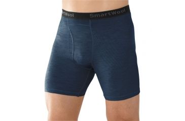 Image of Smartwool NTS Micro 150 Boxer Brief - Men's-Pattern Cadet Blue-Small