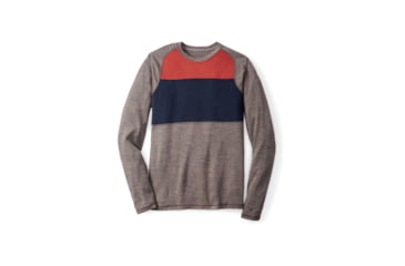 Image of Smartwool NTS Mid 250 Color Block Crew, Taupe Heather, Small, SW0NP657736-S