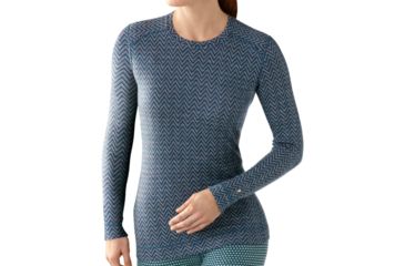 Image of Smartwool NTS Mid 250 Crew - Women's-Pattern Deep Sea Heather-Small