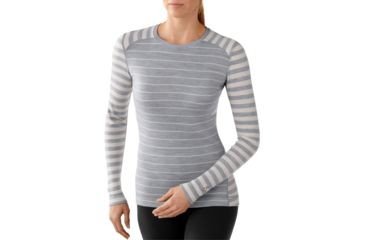 Image of Smartwool NTS Mid 250 Crew - Women's-Pattern Silver/Natural-Medium
