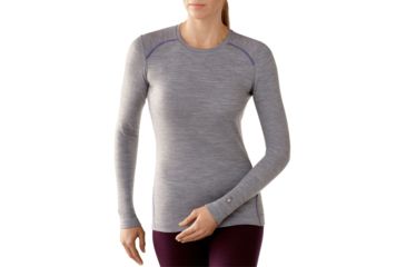 Image of Smartwool NTS Mid 250 Crew - Women's-Silver Grey Heather-Small