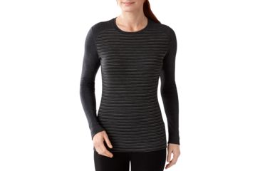 Image of Smartwool NTS Mid 250 Crew - Womens-Pattern Charcoal Heather-Large