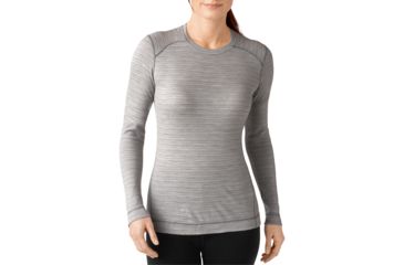 Image of Smartwool NTS Mid 250 Crew - Womens-Pattern Natural/Light Gray Heather-Large