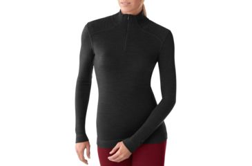 Image of Smartwool Midweight Zip T Long Sleeve - Women's-X-Large-Black