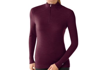 Image of Smartwool NTS Mid 250 Zip T - Women's-Large-Aubergine Heather