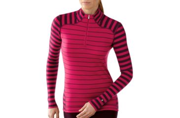 Image of Smartwool NTS Mid 250 Zip T - Women's-Small-Pattern Persian Red