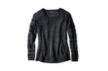 Image of Smartwool Palisade Trail Striped Crew Layer - Womens, Charcoal Heather, Extra Small, SW010013010XS