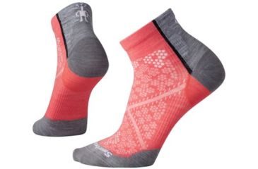 Image of Smartwool PhD Cycle Ultra Light Low Cut Sock - Women's, Bright Coral, Small SW001112494-S