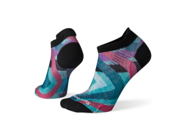 Image of Smartwool PhD Cycle Ultra Light Print Micro Socks - Womens, Purple Dahlia, Small, SW001264513-S