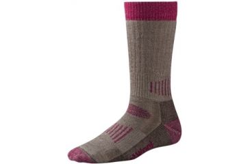 Image of Smartwool PhD Hunt Medium Crew Sock - Womens, Taupe/Berry, Medium, SW001052248M