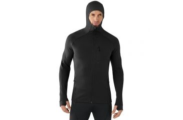 Image of Smartwool PhD HyFi Full Zip Hoody - Men's-Black-Medium