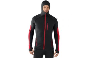 Image of Smartwool PhD HyFi Full Zip Hoody - Men's-Bright Red-Small