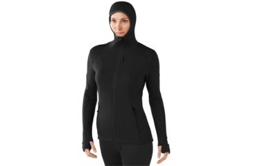 Image of Smartwool PhD HyFi Full Zip Hoody - Women's-Black-Large