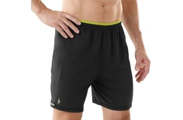 Image of Smartwool PhD Long Run Short - Men's-Black-Small
