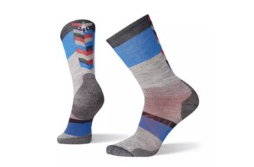 Image of Smartwool PhD Nordic Light Elite Pattern Socks - Mens, Light Gray, Large, SW001093039-L