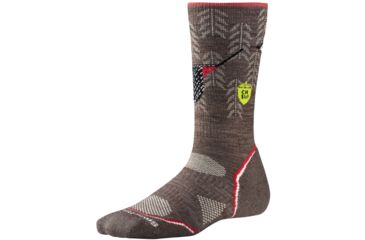 Image of Smartwool Phd Outdoor Light Crew Charley Harper Sock - Women's-Taupe-Medium