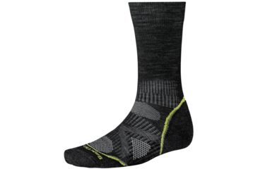 Image of Smartwool PhD Outdoor Light Crew Sock - Men's - Md Gray/Black L