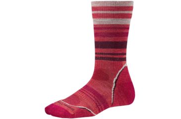 Image of PhD Outdoor Light Crew Sock - Womens-Hibiscus-Large