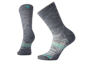 Image of Smartwool PhD Outdoor Light Crew Socks - Womens, Light Gray, Small, SW001311039-S