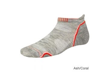 Image of Smartwool PhD Outdoor Light Micro Sock - Women's - Ash/Coral L