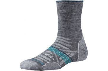 Image of Smartwool PhD Outdoor Light Mid Crew Socks - Women's, Medium Gray, Large, SW001309052-L