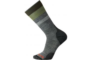Image of Smartwool PhD Outdoor Light Pattern Crew Sock - Men's-Medium Gray-X-Large