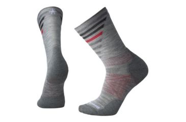 Image of Smartwool PhD Outdoor Light Pattern Crew Sock - Men's, Light Gray, Medium SW001208039-M