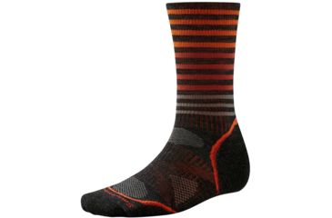 Image of Smartwool PhD Outdoor Light Pattern Crew Sock - Men's-Charcoal-Medium