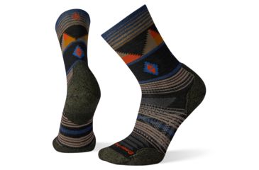 Image of Smartwool PhD Outdoor Light Pattern Crew Socks - Mens, Black, Large, SW001252001-L