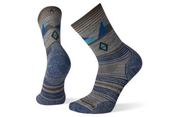 Image of Smartwool PhD Outdoor Light Pattern Crew Socks - Mens, Light Gray, Extra Large, SW001252039-XL