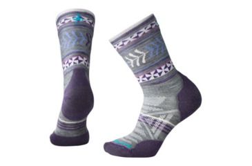 Image of Smartwool PhD Outdoor Light Pattern Crew - Women's, Medium Gray, Medium, SW001146052-M