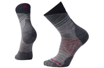 Image of Smartwool PhD Outdoor Light Pattern Mid Crew Sock - Men's, Light Gray, Large SW001207039-L