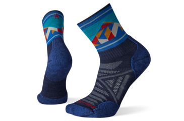 Image of Smartwool PhD Outdoor Light Pattern Mid Crew Socks - Mens, Deep Navy, Extra Large, SW001250092-XL