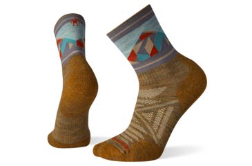 Image of Smartwool PhD Outdoor Light Pattern Mid Crew Socks - Mens, Desert Sand, Medium, SW001250A37-M