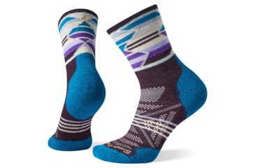 Image of Smartwool PhD Outdoor Light Pattern Mid Crew Socks - Womens, Bordeaux, Large, SW001144590-L