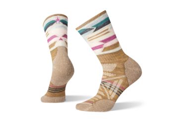 Image of Smartwool PhD Outdoor Light Pattern Mid Crew - Womens, Desert Sand, Medium, SW001144A37-M