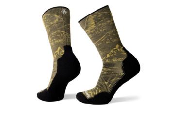 Image of Smartwool PhD Outdoor Light Peaks Print Crew, Loden, Medium, SW001150031-M