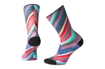 Image of Smartwool PhD Outdoor Light Print Crew Socks - Womens, Deep Marlin, Medium, SW001401C51-M
