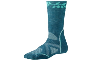 Image of Smartwool PhD Outdoor Medium Crew Sock - Women's-Large-Aegean Blue