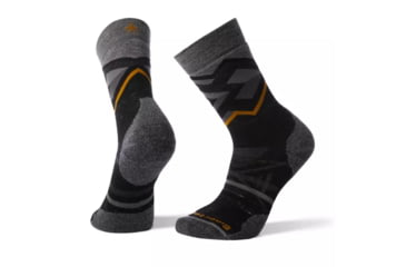 Image of Smartwool PhD Outdoor Medium Pattern Crew Socks - Mens, Black Heather, Medium, SW001151A52-M