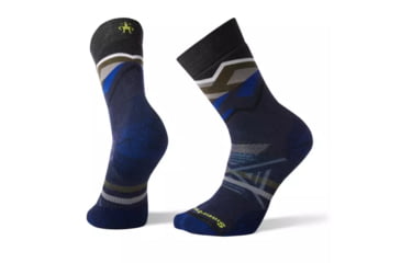 Image of Smartwool PhD Outdoor Medium Pattern Crew Socks - Mens, Deep Navy, Medium, SW001151092-M