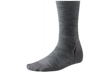 Image of Smartwool PhD Outdoor Ultra Light Crew 3 Pack Socks - Men's-Medium Gray-Large