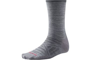 Image of Smartwool PhD Outdoor Ultra Light Crew Sock - Men's-Light Gray-Large