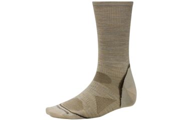Image of Smartwool PhD Outdoor Ultra Light Crew Sock - Men's-Oatmeal-Large